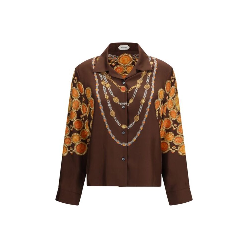 Versace Women Versace Women Chain Print Buttoned Shirt